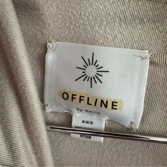 Aerie OFFLINE Velour Oversized Hoodie Lounge Cozy Soft Girl Medium - Picture 7 of 14